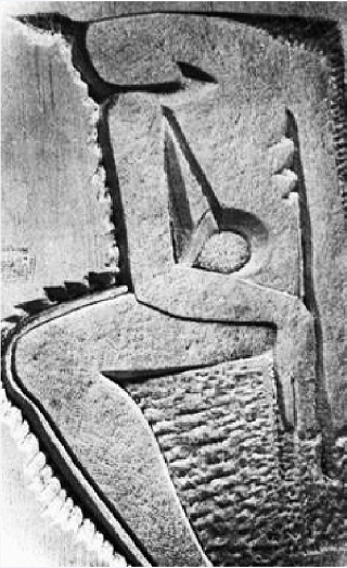 Рельеф на надгробном памятнике И. Габаю работы В. Сидура.