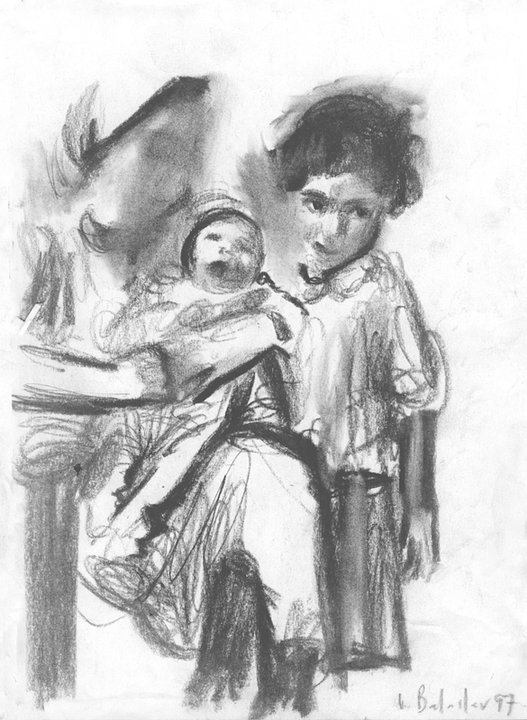 "Семья Корец. Дети с матерью", 1997