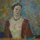 "Женский портрет с глиняной птичкой", 2008
